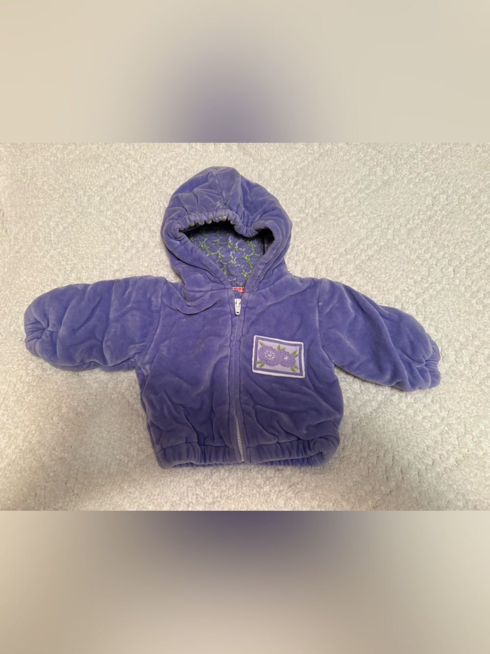 Marimekko Purple Hooded Baby Jacket